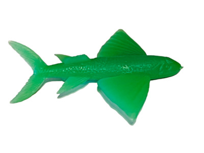Deep Sea Creature 1968 MPC plastic cereal toy figure marx vtg Flying Fish Green