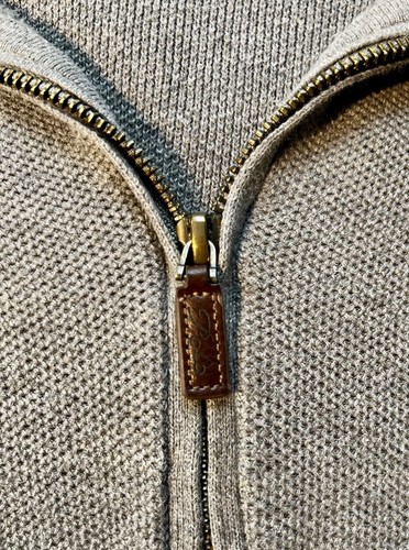 Polo Ralph Lauren Pima Cotton 1/4 Zip Sweater Pullover Mens XL Gray Pony - Picture 8 of 10