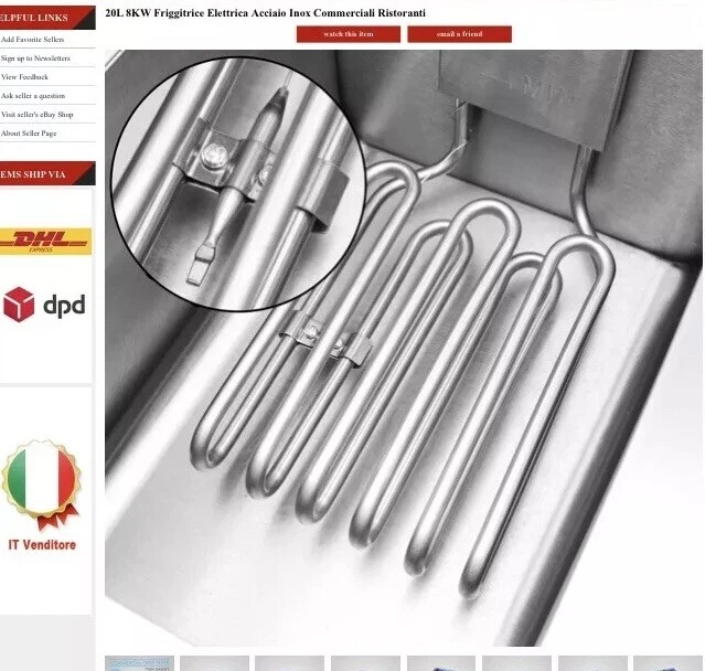 Friggitrice Professionale Elettrica Inox Con Rubinetto 20 Litri Modello 2023 - Immagine 4 di 4