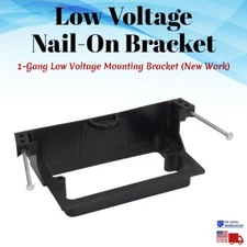 1-Gang Low Voltage Nail-On Mounting Bracket ETL Listed New Work Construction Lot