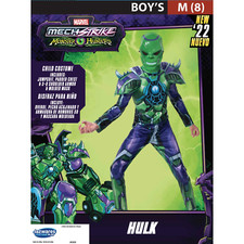 NWT Marvel Boys Hulk Costume Halloween Dress Up Mech Strike Monster Hunters Sz 8