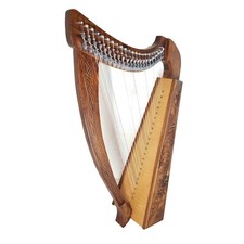 22 String Lever Harp Celtic Irish Harp Solid Wood w/ Carry Bag, Strings Tuning