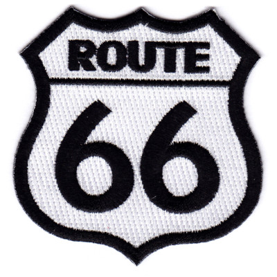 ROUTE 66 Iron On Patch 3'' Highway Road Sign Biker Historic