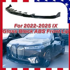 Gloss Black Abs Front Bumper Chin Lip Spoiler Splitters Fits Bmw Ix 2022-2025