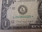 1988 A $1 Dollar Star Note old u.s. currency fancy serial #26060020 — photo 1