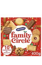 Image of McVitie's Family Circle 10 Varieties of Biscuits 400g - 2 Pack Chirstmas