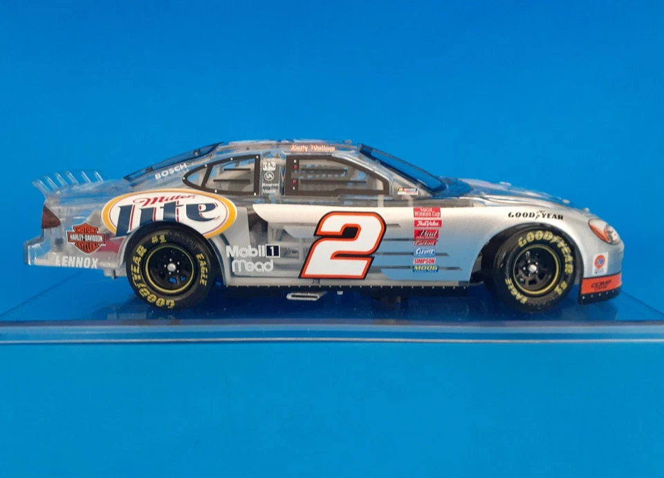 Rusty Wallace Autographed Harley Davidson Miller Lite Clear 2001 Taurus Diecast - Image 4 of 4