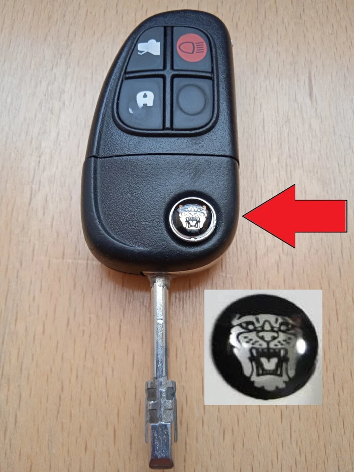 Jaguar LOGO key emblem badge FOB remote 8,5 mm X S Type XK XK8 XKR XJ XJ8 XJR my - Image 2 of 4