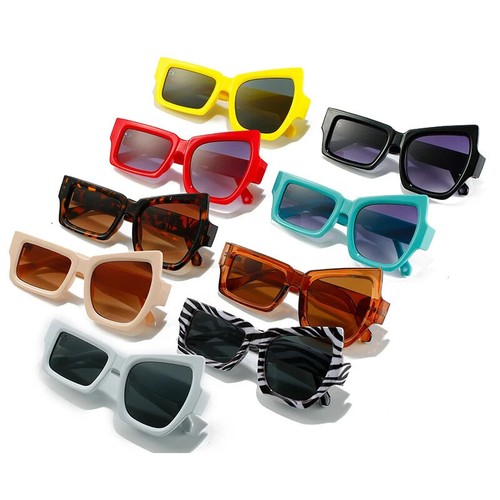 Women Punk Sunglasses Fashion Geometry Unique Personality Shades Men Glasses - Picture 8 of 23