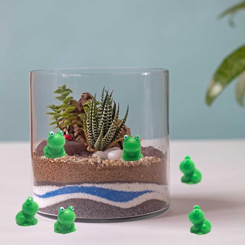 50 Pcs Mini Frogs Garden Decor Mini Resin Frog, Tiny Green Frog Figurines - Picture 2 of 6