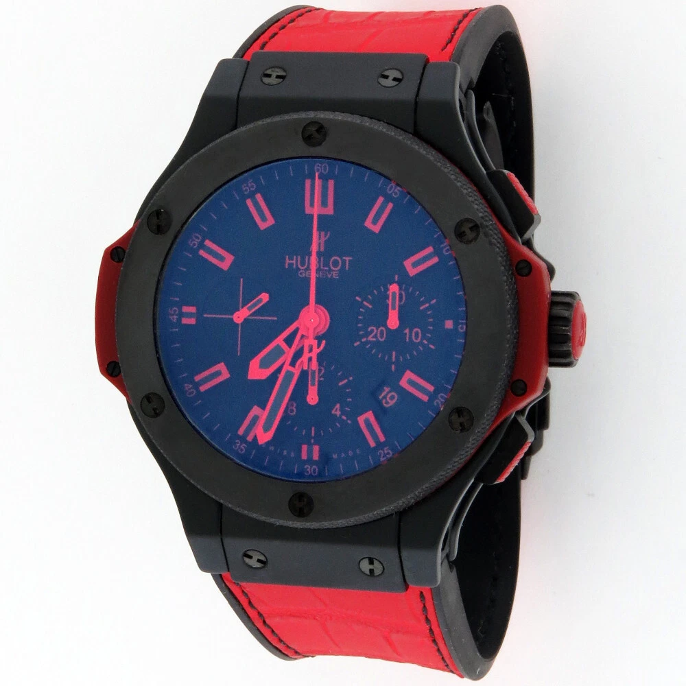Hublot — Hublot Big Bang All Black Red 44mm Ceramic / Ti 44mm Ltd Ed Mens 301.CI.1130.GR
