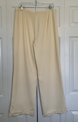 Pantalone Tommy Bahama donna 16 panna seta gamba larga senza orli - Foto 2 di 11