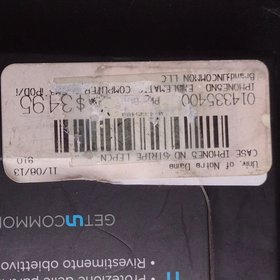 Funda Deflectora NOTRE DAME NCAA iPhone 5/5S TOTALMENTE NUEVA poco común 2013 ¡Sellada!  Nuevo en paquete Foto 4 de 4