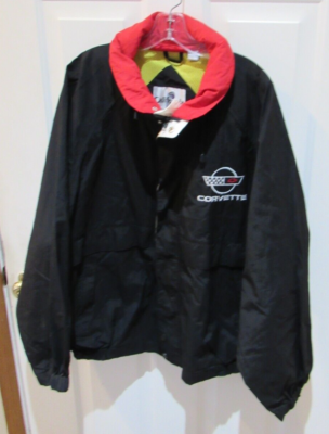 Corvette Chevrolet Black & Red zip up Jacket adult men's size 3XL