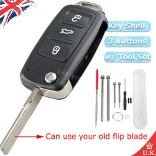 Replacement 3 Button Remote Car Key Fob Case Shell for Seat Altea Ibiza Leon Mii