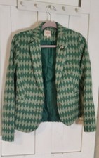 Women's Avoca Anthology Green Blazer Jacket Size Eu 1 Uk 10 *rare* Vgv