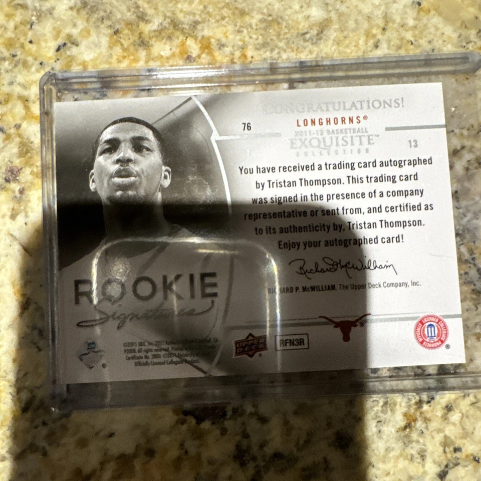 Tristan Thompson upper deck exquisite Rookie Card Auto 131/199 - Image 2 of 4