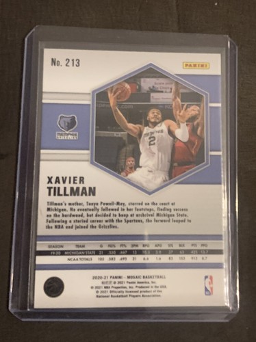 2020-21 Mosaic Xavier Tillman Rookie #213 Silver Prizm RC Card - Picture 2 of 2