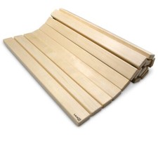 Sauna Bodenmatte Espenholz 80 x 60 x 2 cm Saunamatte Bodenrost rollbar flexibel