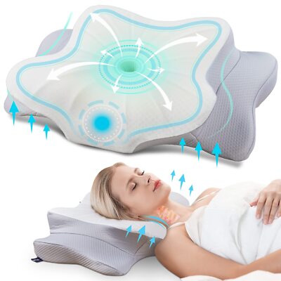 DONAMA Cervical Pillow for Neck and Shoulder,Contour Memory Foam Pillow,Ergonomi
