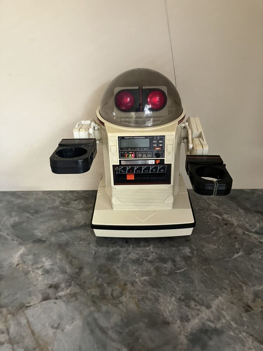 TOMY Omnibot 5402 Vintage 1980s Robot With Remote Mostly TOMY Omnibot 5402 Vintage 1980s Robot With Remote Mostly