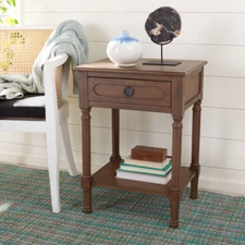 SAFAVIEH Allura 1-Drawer Accent Table | Brown |