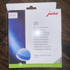 Jura 3-Phase Cleaning Tablets 25045 For All Espresso Machines 25 Count