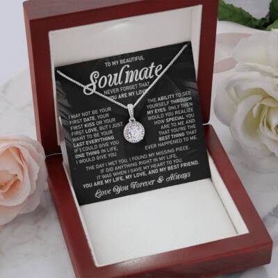 To My Soulmate Eternal Hope Necklace, Wife Girlfriend Future Wife Jewelry  Gifts