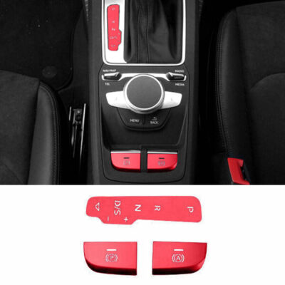Für Audi A3 S3 2014-2020 Red Aluminium Elektronische Handbremse Frame Trim 3*