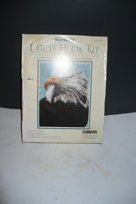Latch Hook Kit Bald Eagle Pattern 20 x 27 Inch DIY Rug Crochet  wonder art