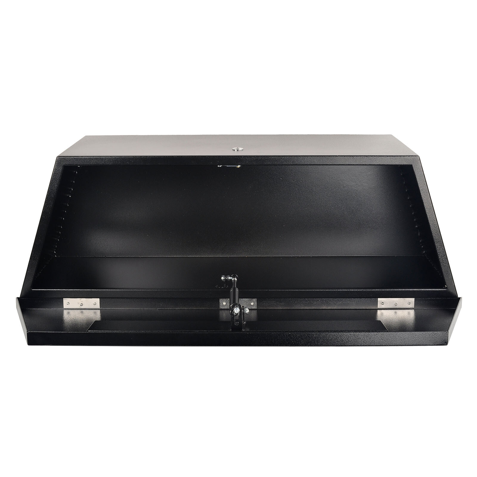 Black Steel 35"X12"X11.8" Truck Tongue Tool Box Trailer Flatbed Storage