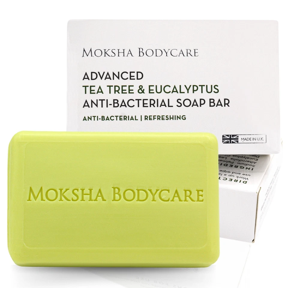 MOKSHA BODYCARE Antifungal Tea Tree Soap Bar Antibacterial Antiseptic Face Acne Fungicide Soaps