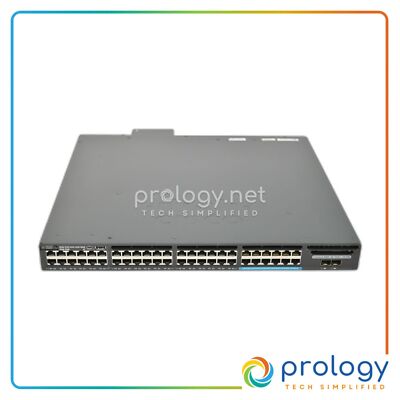 Cisco WS-C3650-12X48FD-S 48x 1G UPoE 12x 10G Ports Dual10G Uplink IP Base Switch