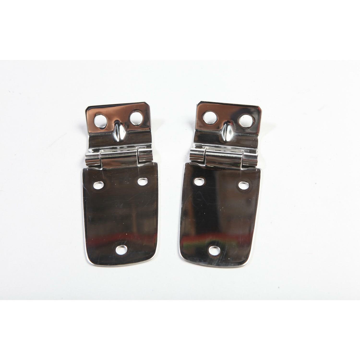 Charnière de capot en acier inoxydable poli pour Jeep Wrangler TJ 1997-2006