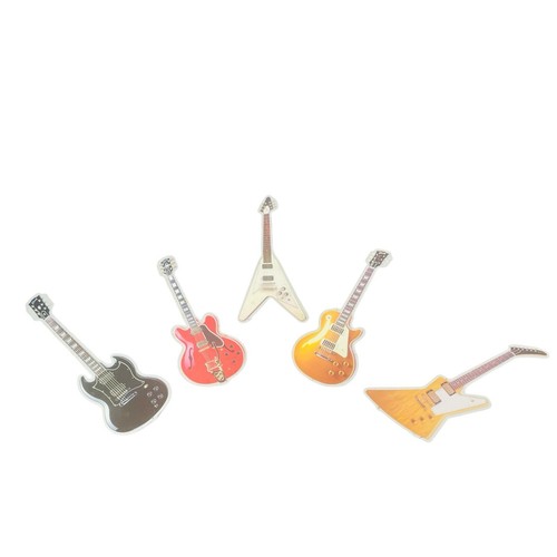 Set 5 magneti frigo chitarra vintage musicista da collezione - Foto 3 di 9