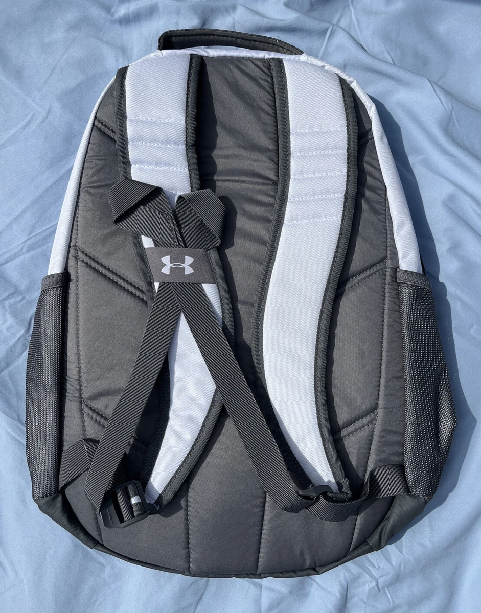 Under Armour UA Storm Hustle 3.0 Backpack White/Gray 1294720 100 School Bag  NWT