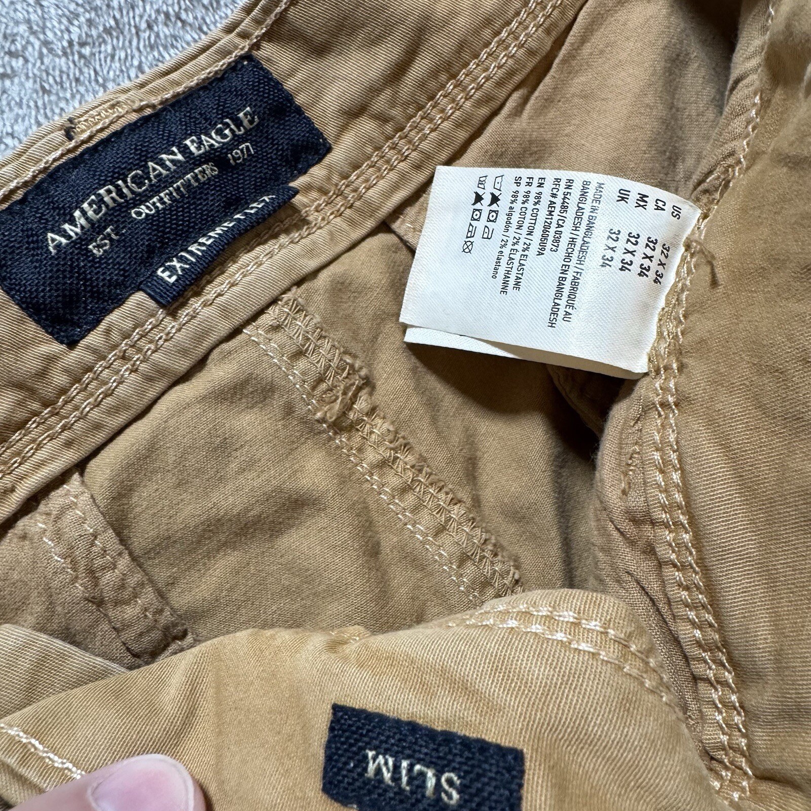 American Eagle Outfitters Pants Men's 32X34 Khaki Extreme Flex Slim
