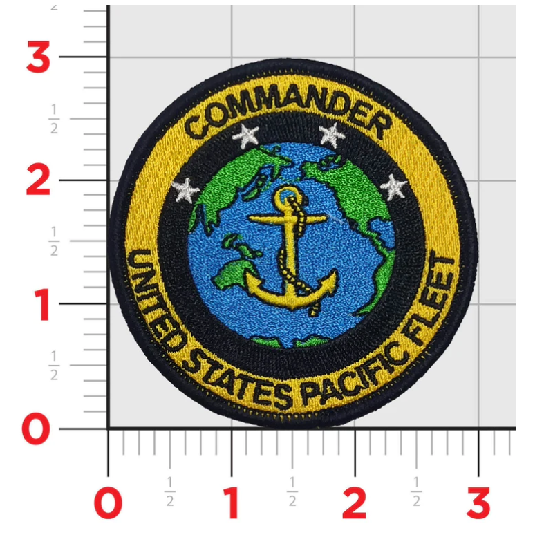 NAVY COMMANDER IN CHIEF US PACIFIC FLEET EMBROIDERED PATCH