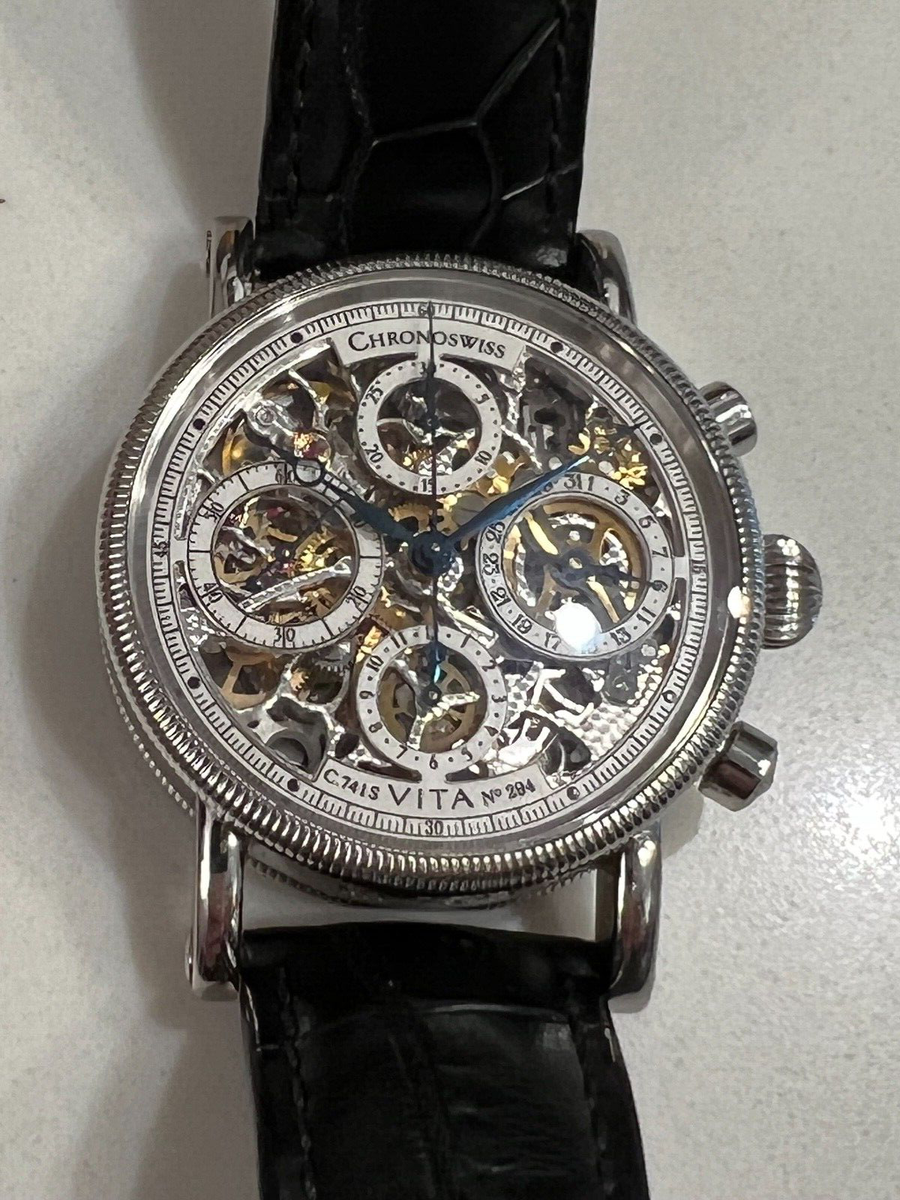 Chronoswiss Opus Full Skeleton Alligator Strap Men's Watch