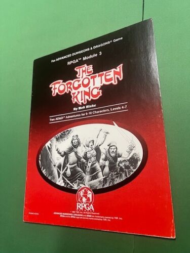AD&D RPGA 3 THE FORGOTTON KING VERY RARE MODULE - Picture 1 of 6