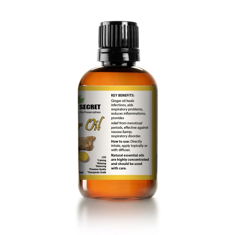 Aceite esencial de raíz de jengibre CO2 100 % puro, mejor grado terapéutico - 1 oz Foto 3 de 3