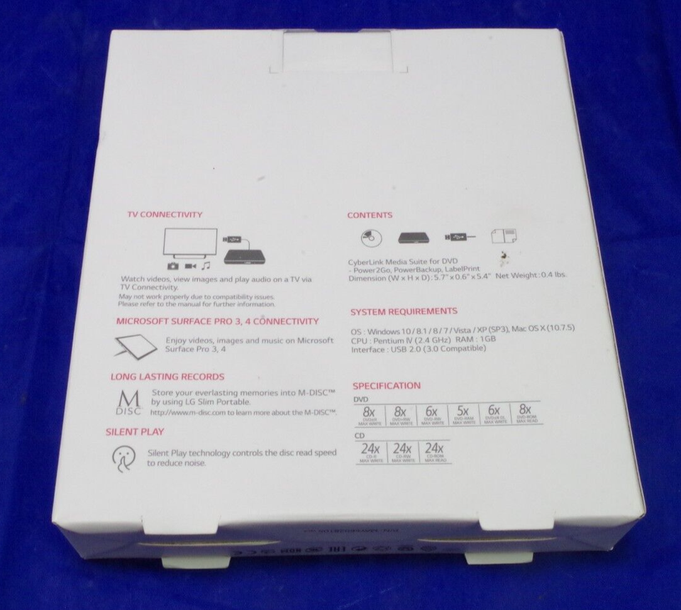 LG SP80 Ultra Slim Portable DVD WRITER Unused eBay