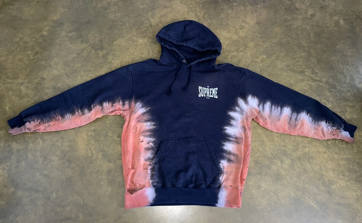 Supreme Hoodie Slightly thrashed Bleached orange Size Large | eBay
