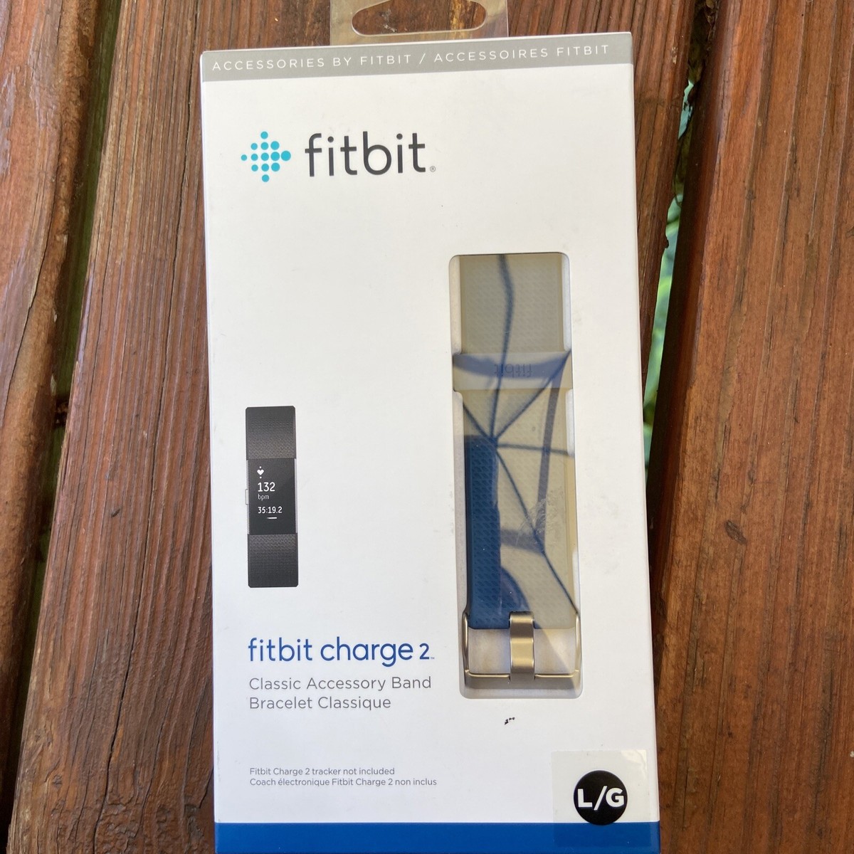 Genuine Fitbit Charge 2 Classic Accessory Band Blue Large L