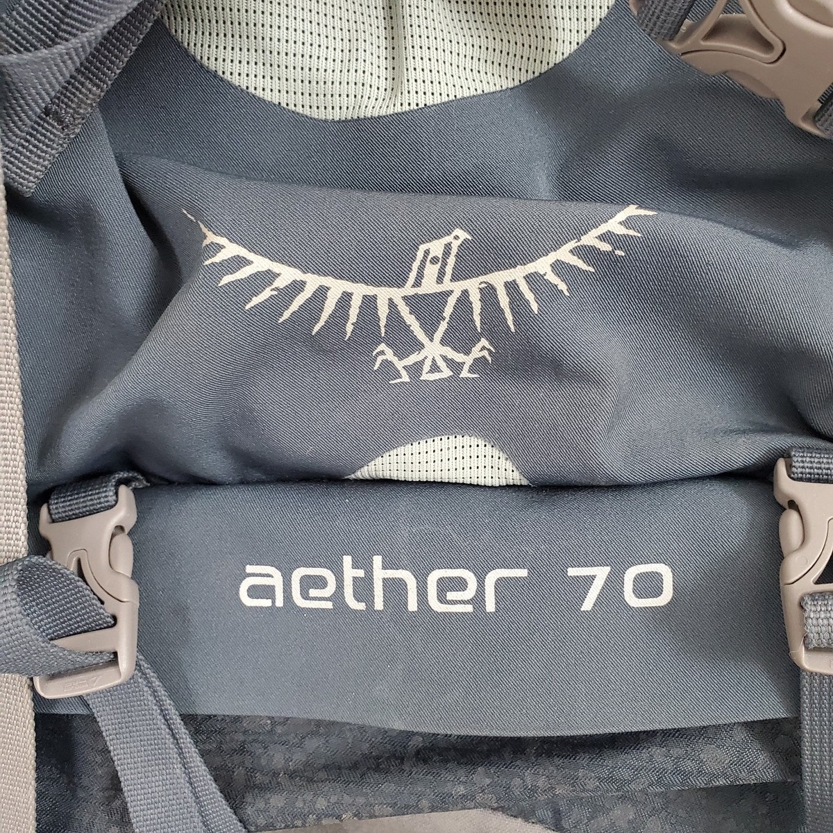 Osprey Aether 70 Pack Backpack S/M Hiking Blue Airscape Frame NO