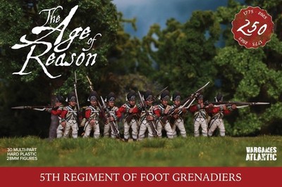 5th Regiment of Foot Grenadiers (x30) 1:56 Figurenset Wargames Atlantic WAAAR002