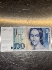 1991 Deutsche Bundesbank 100 Deutsche Mark Bundesbank Banknote Piano
