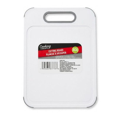 11'' Cooking Concepts Plastic Cutting Board White Grip Handle for Fruit Veggies