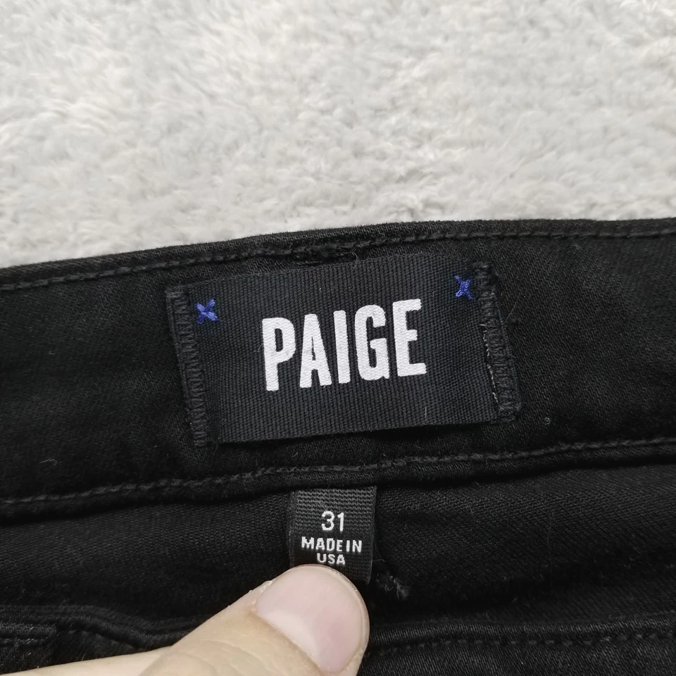 Paige Jeans Mens 31x30 Black Lennox Slim Stretch Mid Rise High Stretch - Image 3 of 4