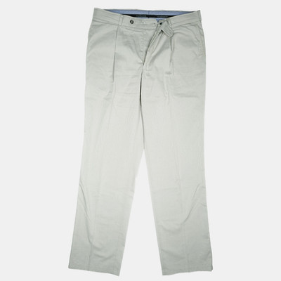 WALBUSCH 50 L32 Jeans Hose Grau Herren Stretch Straight Leg Chino Stoff dünn W33
